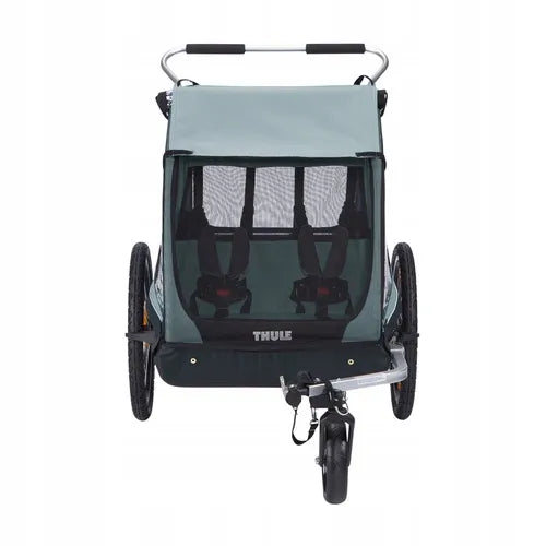Thule Coaster XT – dvivietė vaikiška dviračio priekaba – šviesiai mėlyna