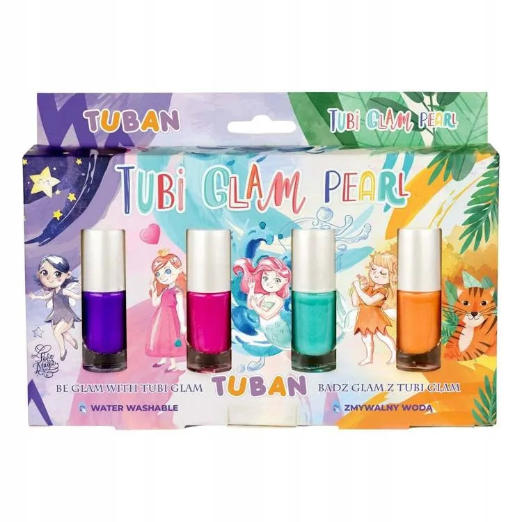 TUBI GLAM rinkinys, 4 vnt. – perlamutrinis