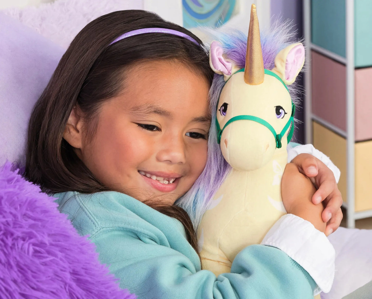 UNICORN ACADEMY LEAF PLIŠINIS VIENARAGIS 38 CM
