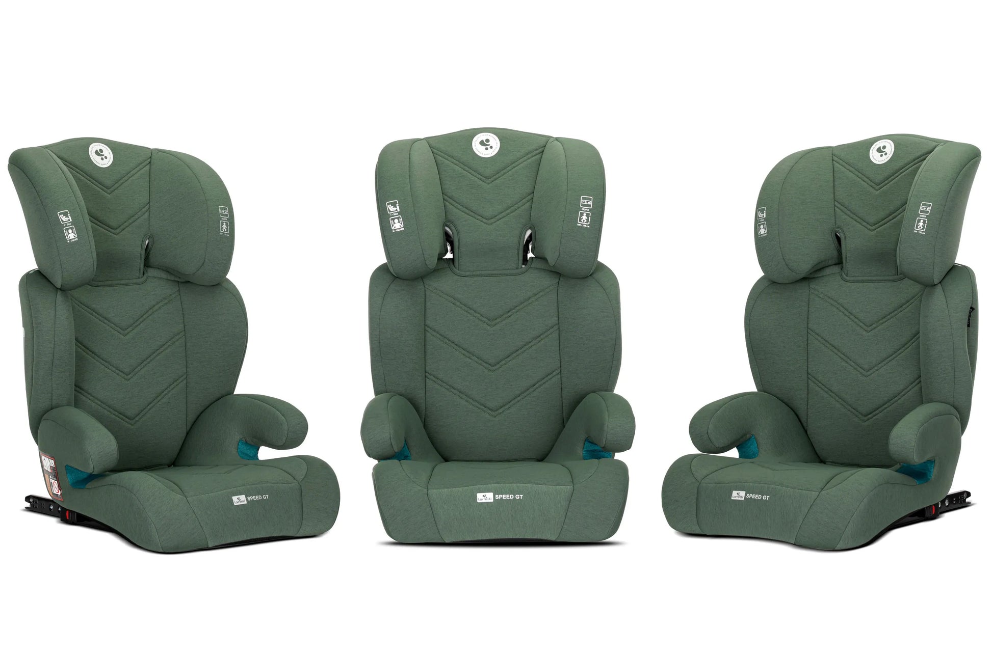 Vaikiška automobilinė kėdutė I-SIZE ISOFIX 15-36 kg Speed GT su paaukštinimu