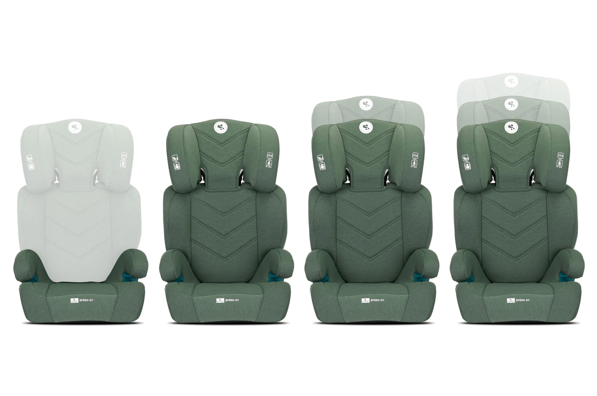 Vaikiška automobilinė kėdutė I-SIZE ISOFIX 15-36 kg Speed GT su paaukštinimu
