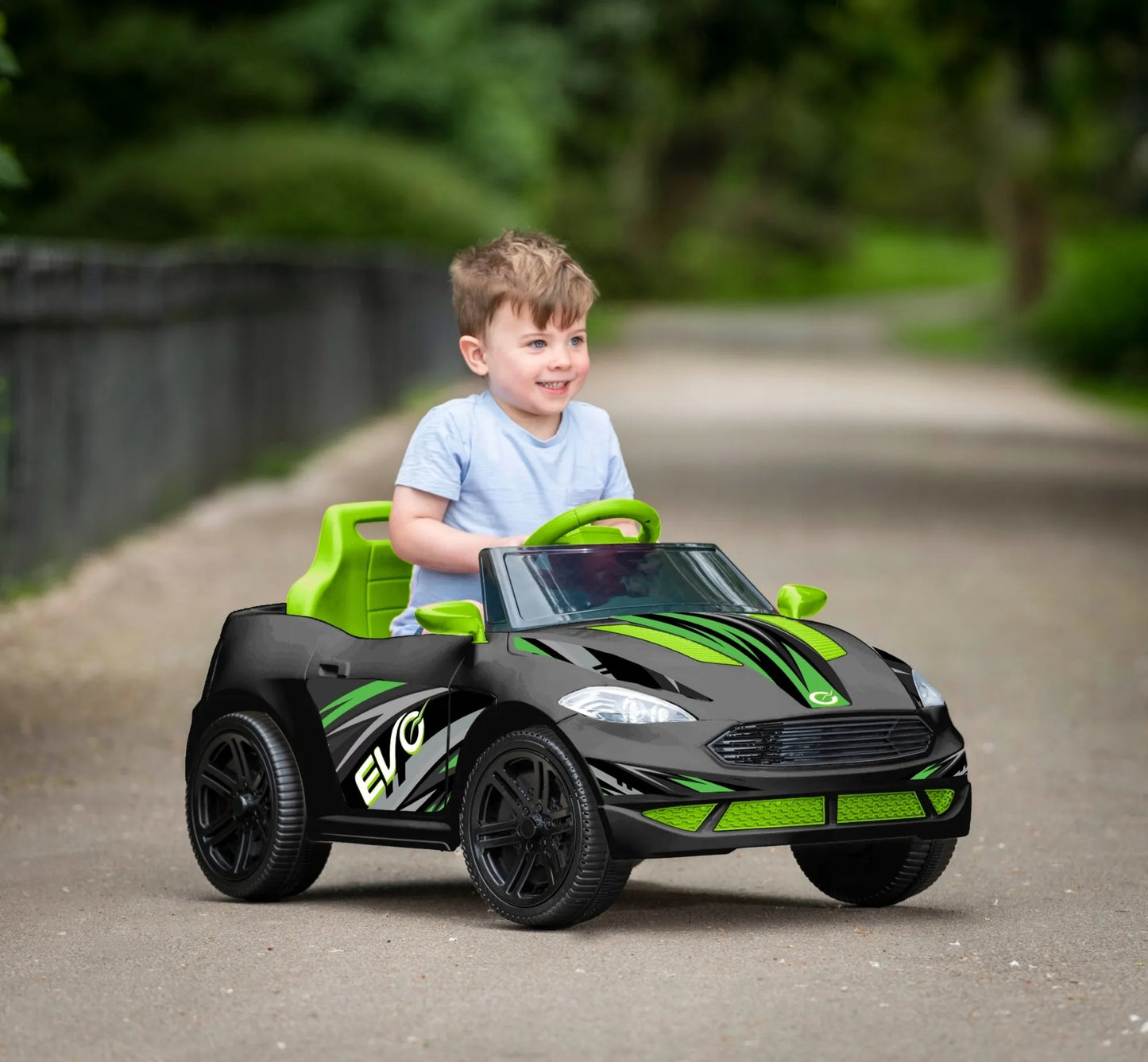 Vaikiškas akumuliatorinis automobilis EVO Venom kabrioletas su LED šviesomis ir garsais