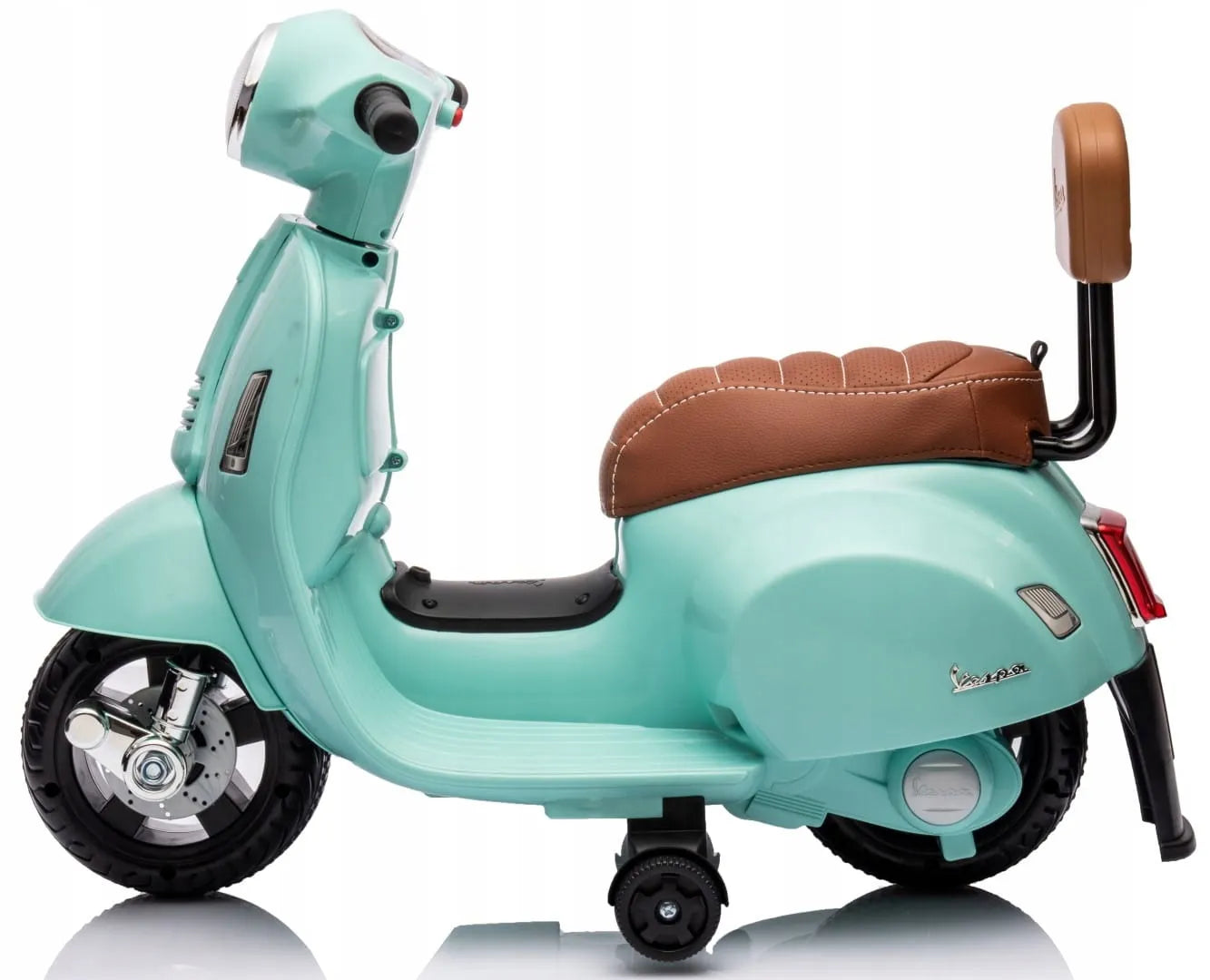 Vaikiškas akumuliatorinis paspirtukas Sun Baby Vespa MINI su atrama