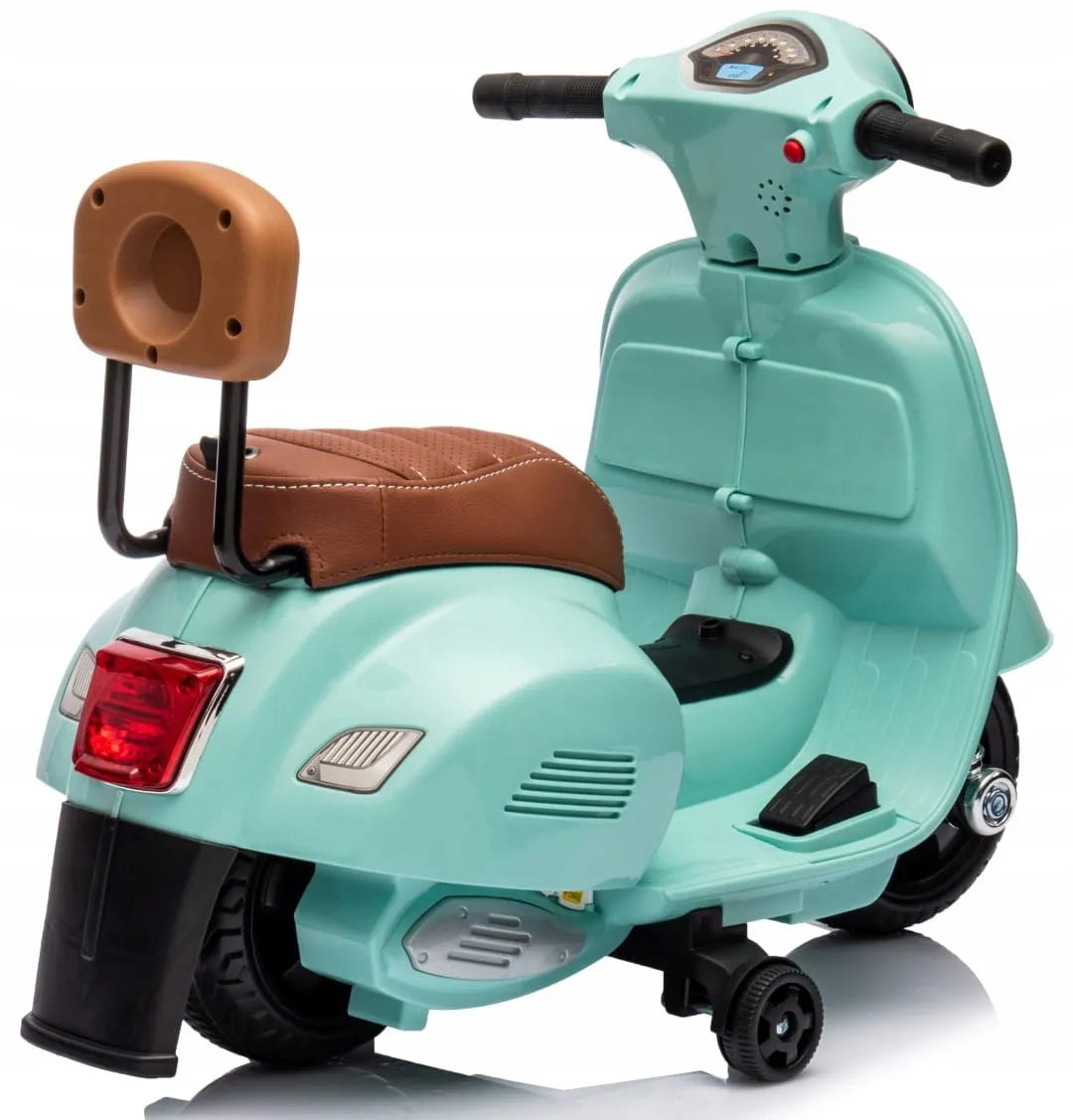 Vaikiškas akumuliatorinis paspirtukas Sun Baby Vespa MINI su atrama