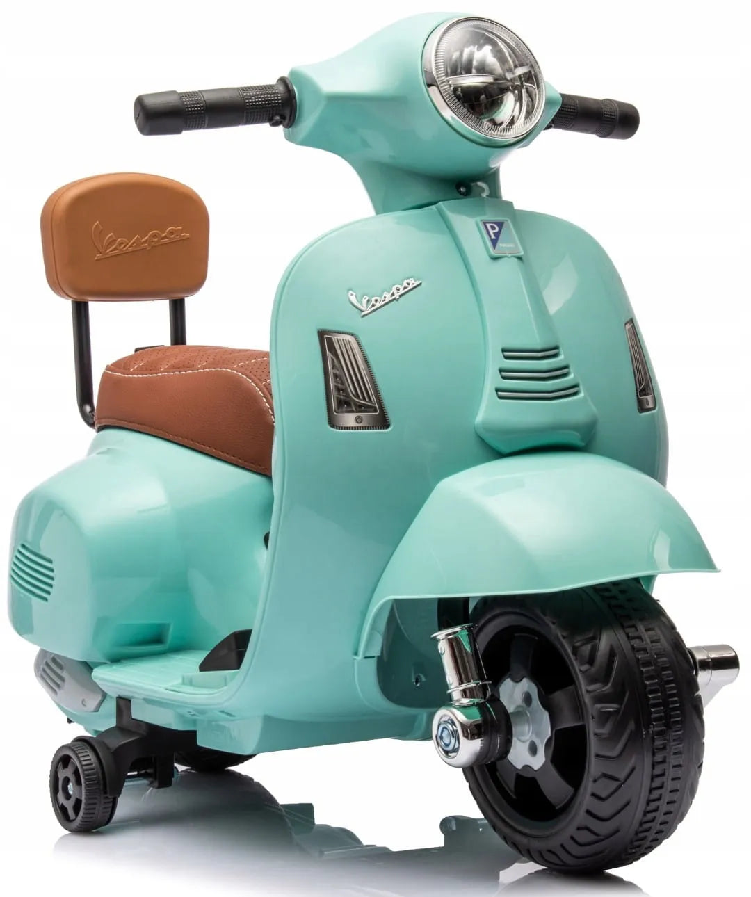 Vaikiškas akumuliatorinis paspirtukas Sun Baby Vespa MINI su atrama