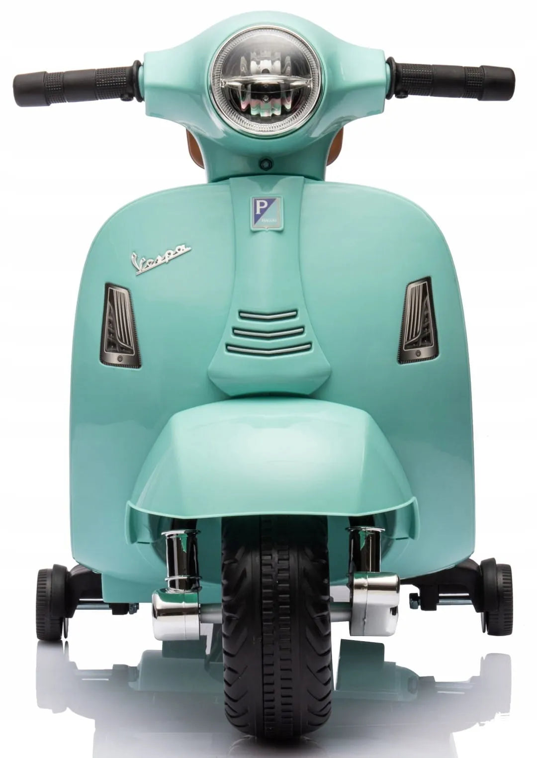 Vaikiškas akumuliatorinis paspirtukas Sun Baby Vespa MINI su atrama
