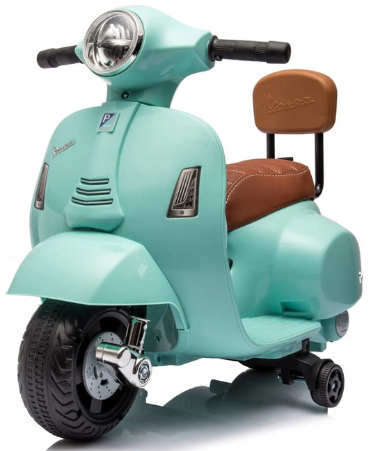 Vaikiškas akumuliatorinis paspirtukas Sun Baby Vespa MINI su atrama