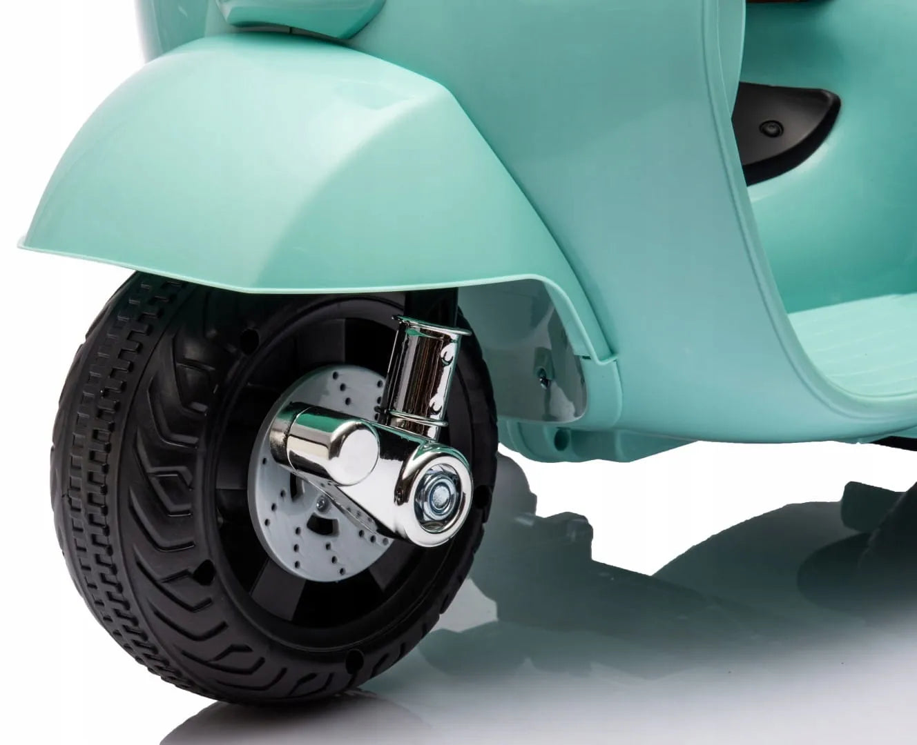 Vaikiškas akumuliatorinis paspirtukas Sun Baby Vespa MINI su atrama