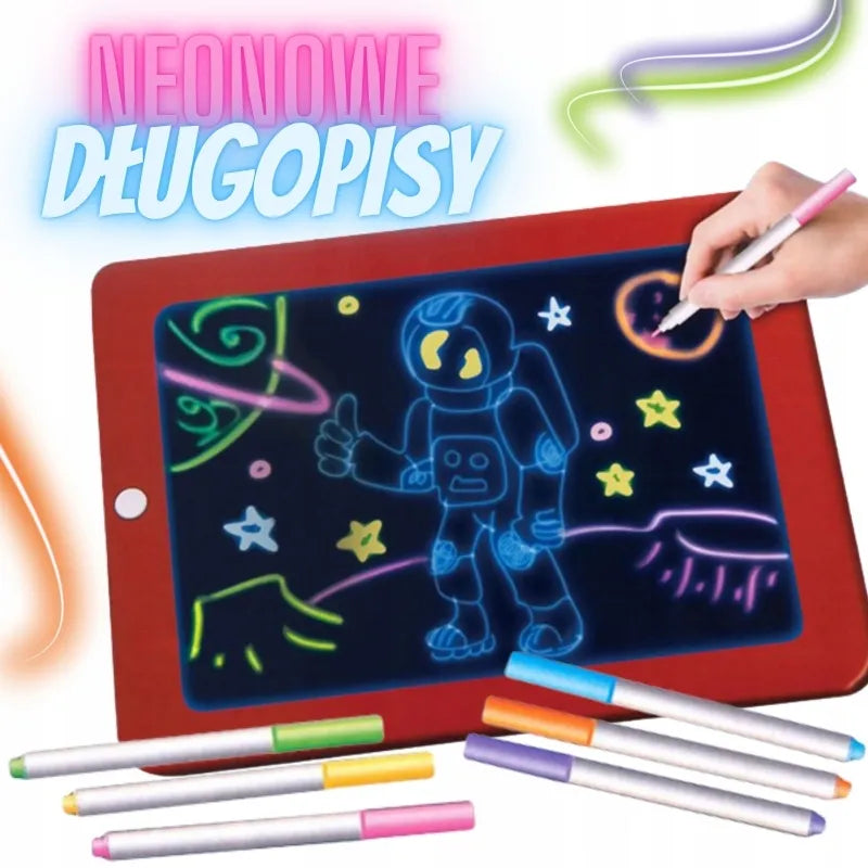 WOOPIE stebuklingas grafinis piešimo planšetinis kompiuteris neoninėmis spalvomis
